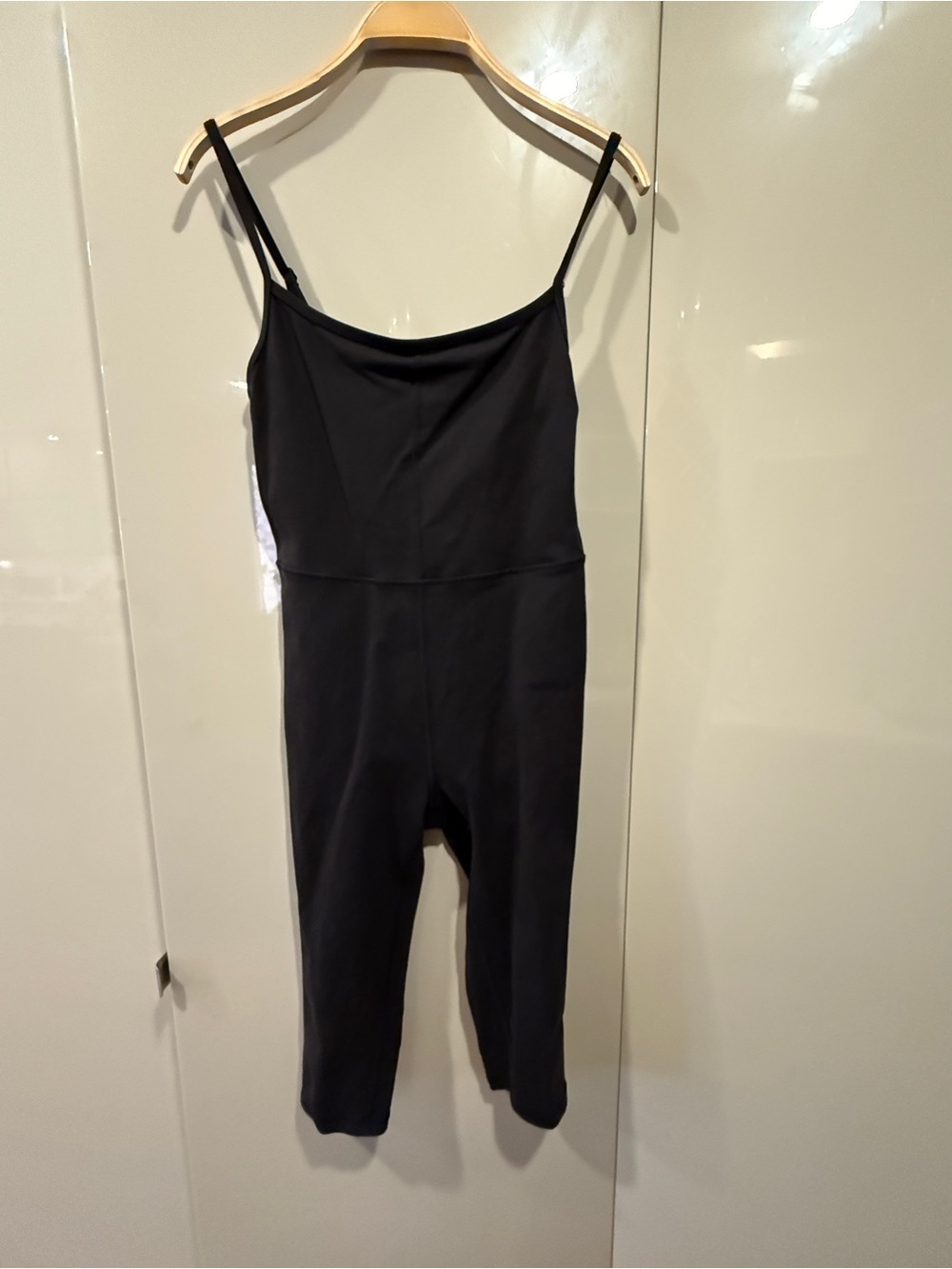 Wilfred Black Spaghetti-Strap Cropped Jumpsuit